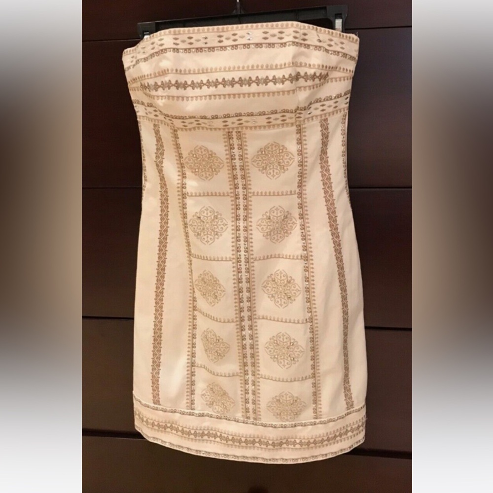 whbm dress 00 cream silver and gold embellishments stunning